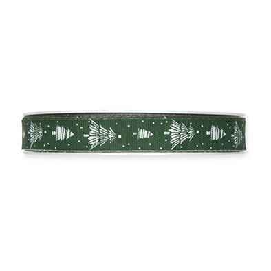 Druckband Tannenbäume 15 mm 20 Meter green/white 32 Druckband Tannenbäume 15 mm 20 Meter green/white 32