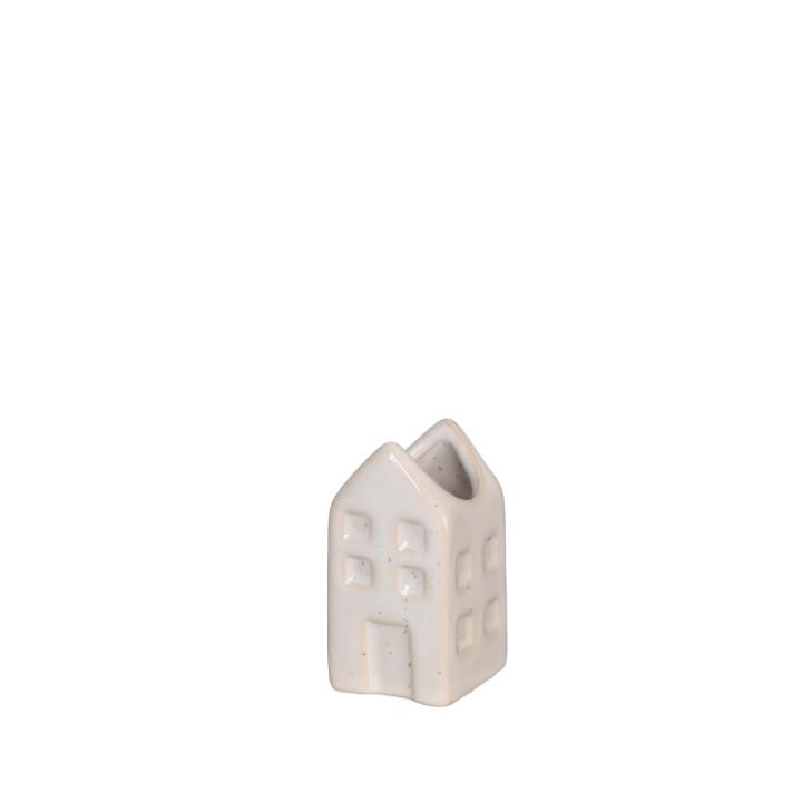 Blumenvase Häuser Amsterdam creme D3x3cm Höhe 6cm