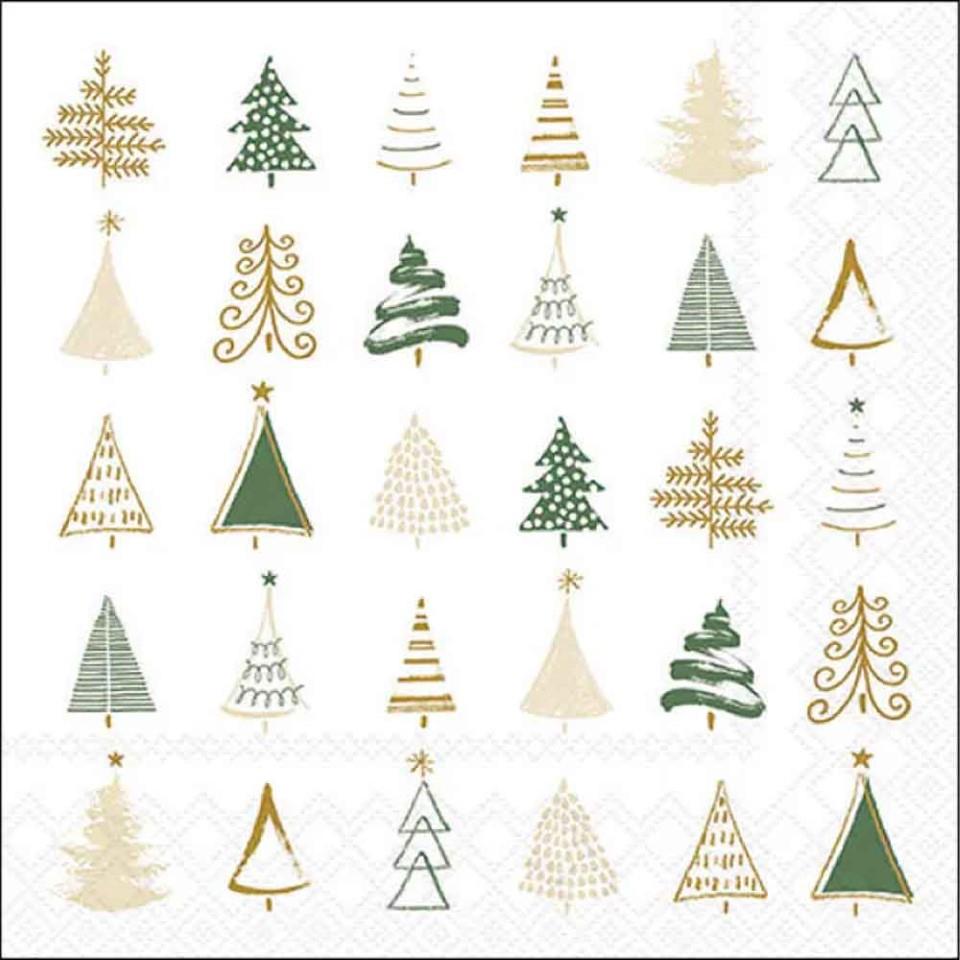 Serviette 33x33 cm Weihnachtsbaum