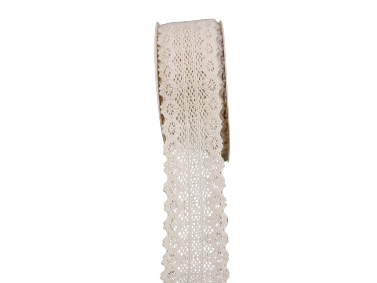 Spitzenband Baumwolle cream 4cm