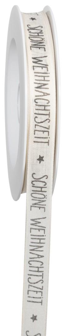Band Viene Natale 15 mm 18 Meter creme/schwarz 021/90 Band Viene Natale 15 mm 18 Meter creme/schwarz 021/90