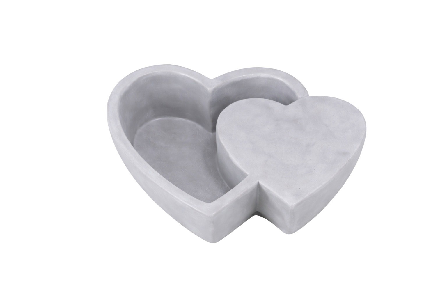Pflanztopf Doppelherz Zement grau B21,5x15,5xH7,5cm