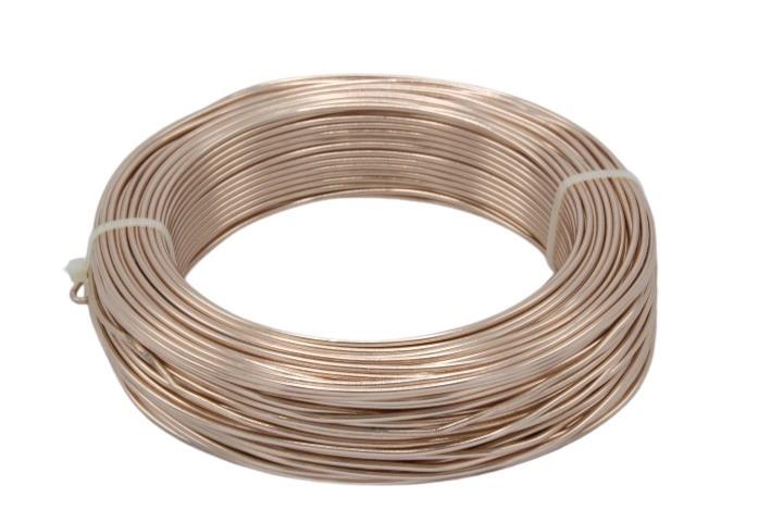 Aluminium-Draht 2,0 60m/500 gr. roségold NETTO