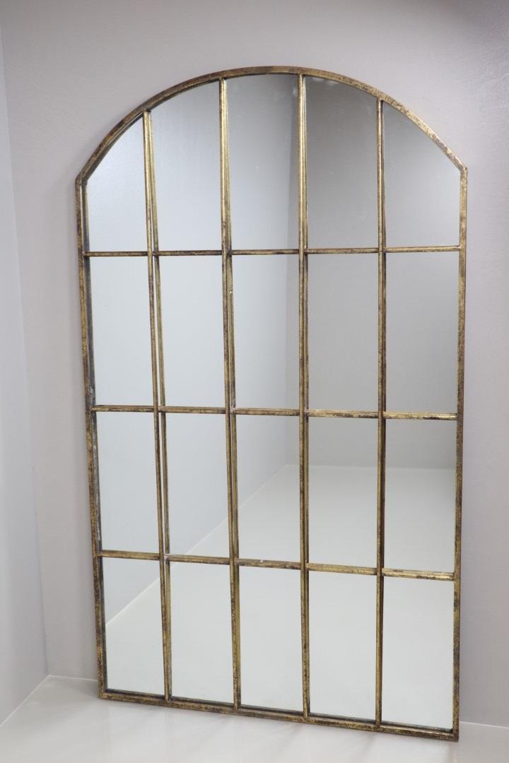Spiegel im Fensterrahmen gold D64,5xH110cm