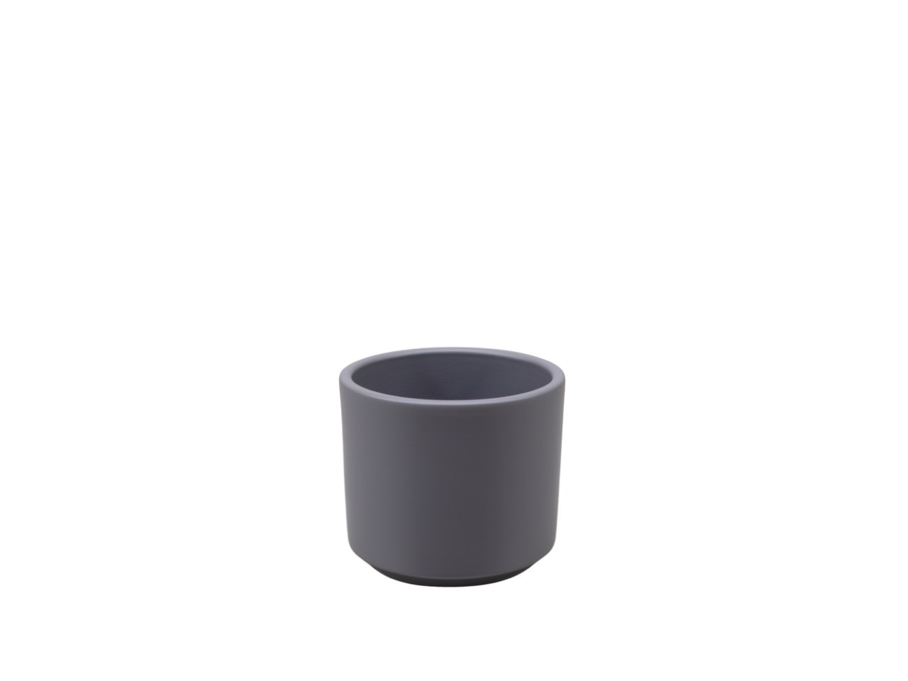 Keramikübertopf Cilindro basaltgrau matt D08cm