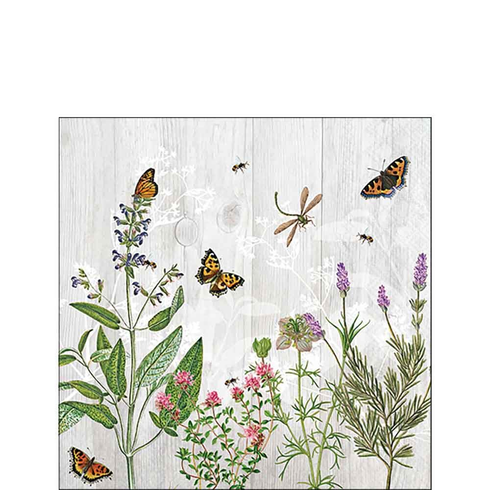 Serviette 25x25 cm Kräutergarten