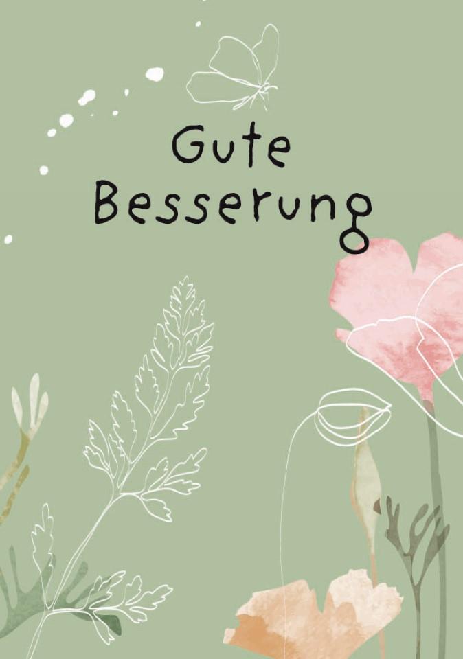 Minikarten Gute Besserung 7,5x5 cm