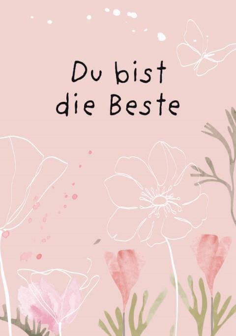 Minikarten Spring Du bist die Beste 7,5x5 cm Minikarten Spring Du bist die Beste 7,5x5 cm