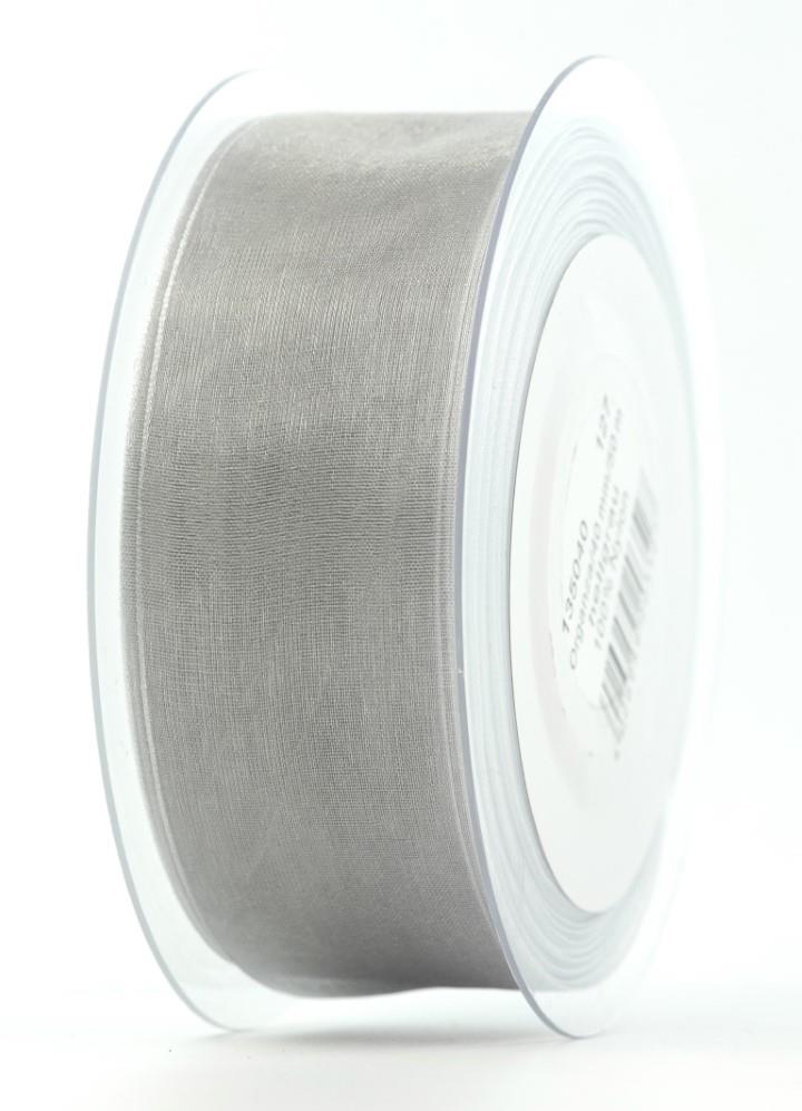 Band Beauty Organdy 40 mm 50 Meter grau 127 Band Beauty Organdy 40 mm 50 Meter grau 127