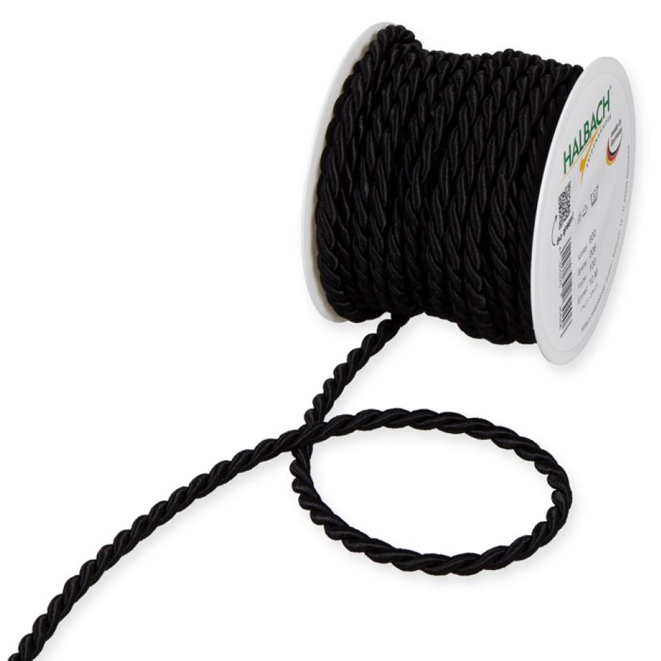Kordel 6mm 10 Meter schwarz 100 Kordel 6mm 10 Meter schwarz 100