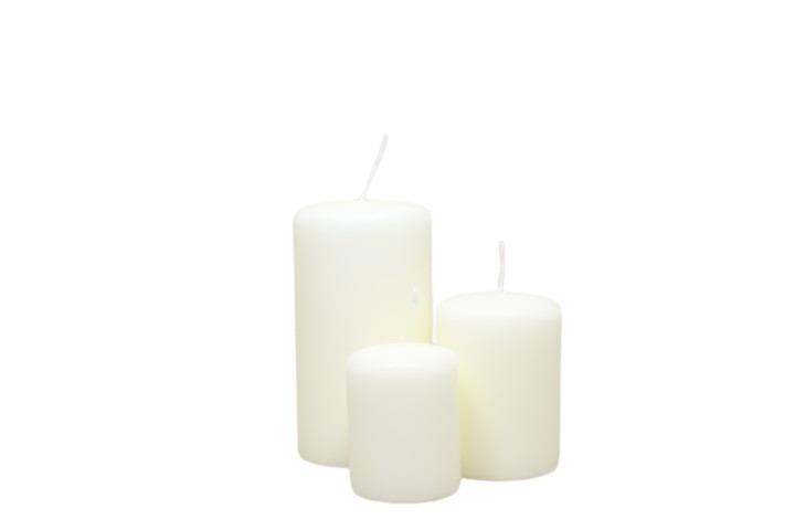 Stumpenkerze getaucht 150/100mm elfenbein