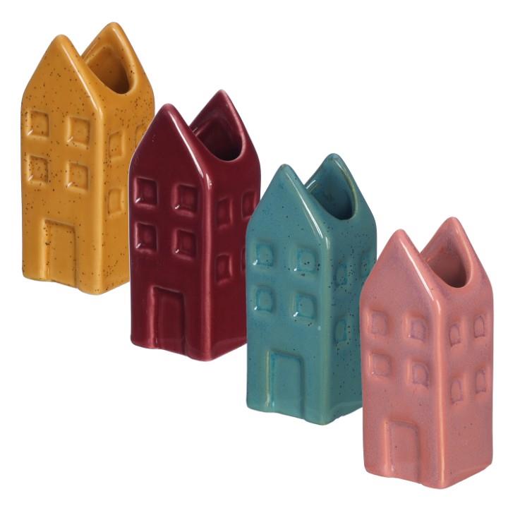 Blumenvase Häuser Amsterdam vintage D3x3cm Höhe 8cm