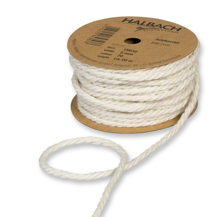 Jutekordel 5 mm 20 Meter cream 70 Jutekordel 5 mm 20 Meter cream 70