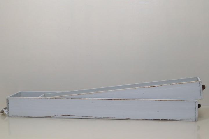 Schublade Holz rechteckig Set/2 grau XXL L75/65cm