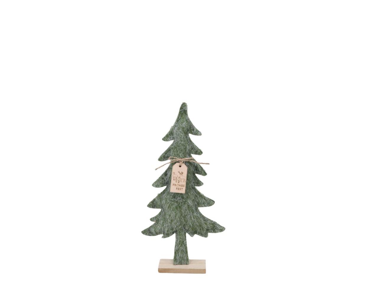 Tannenbau z. Stellen Filz/Holz grün/natur 30 cm