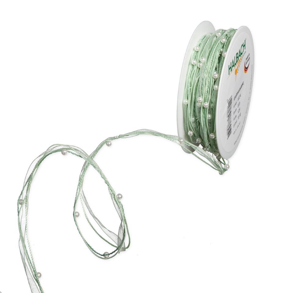 Organza Perlen Kordel 5 mm 15 Meter mint 128 Organza Perlen Kordel 5 mm 15 Meter mint 128