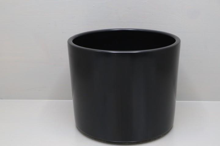 Keramikübertopf 23cm schwarz-matt Serie 411