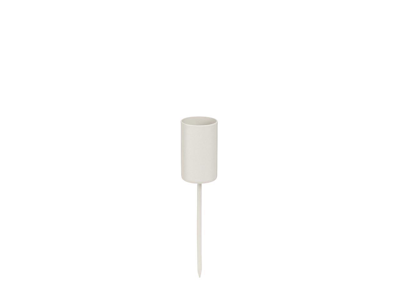 Stabkerzenhalter Metall creme matt D2,2 H4cm Pin 7cm