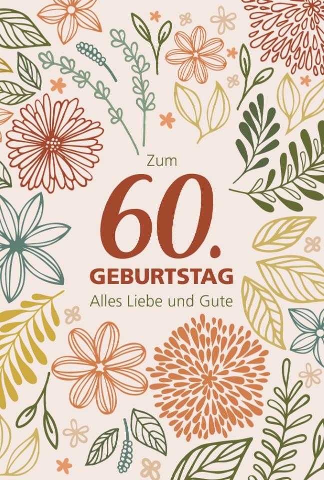 Glückwunschkarten 60. Geburtstag 11,5x17 cm