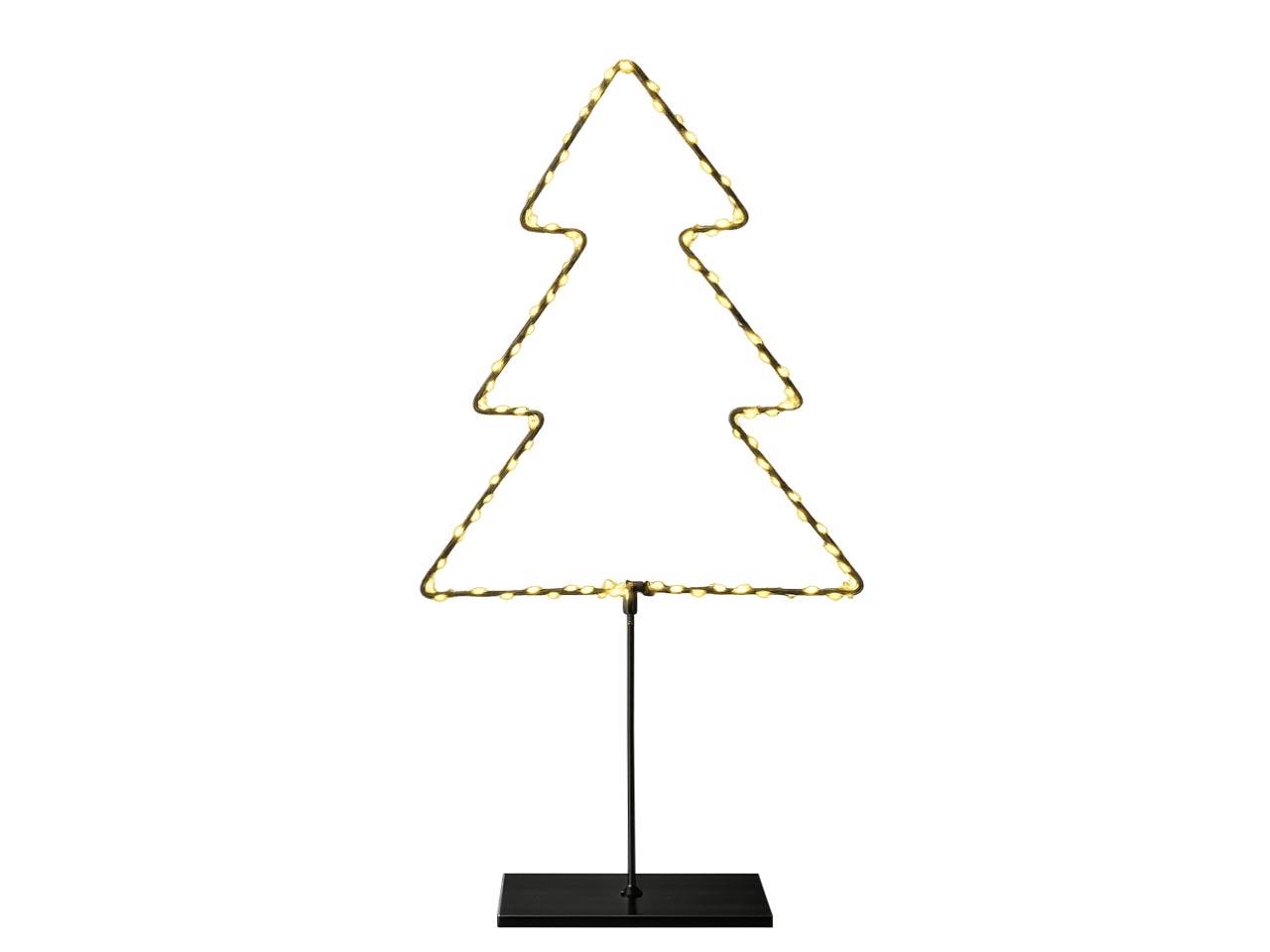 Tannenbaum mit Sockel 90LED warmweiß Metall schwarz B25H45cm