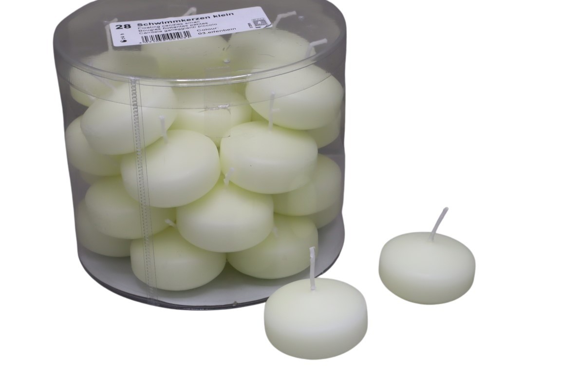 Schwimmkerze klein Brennd. 3-4 St. wollweiss