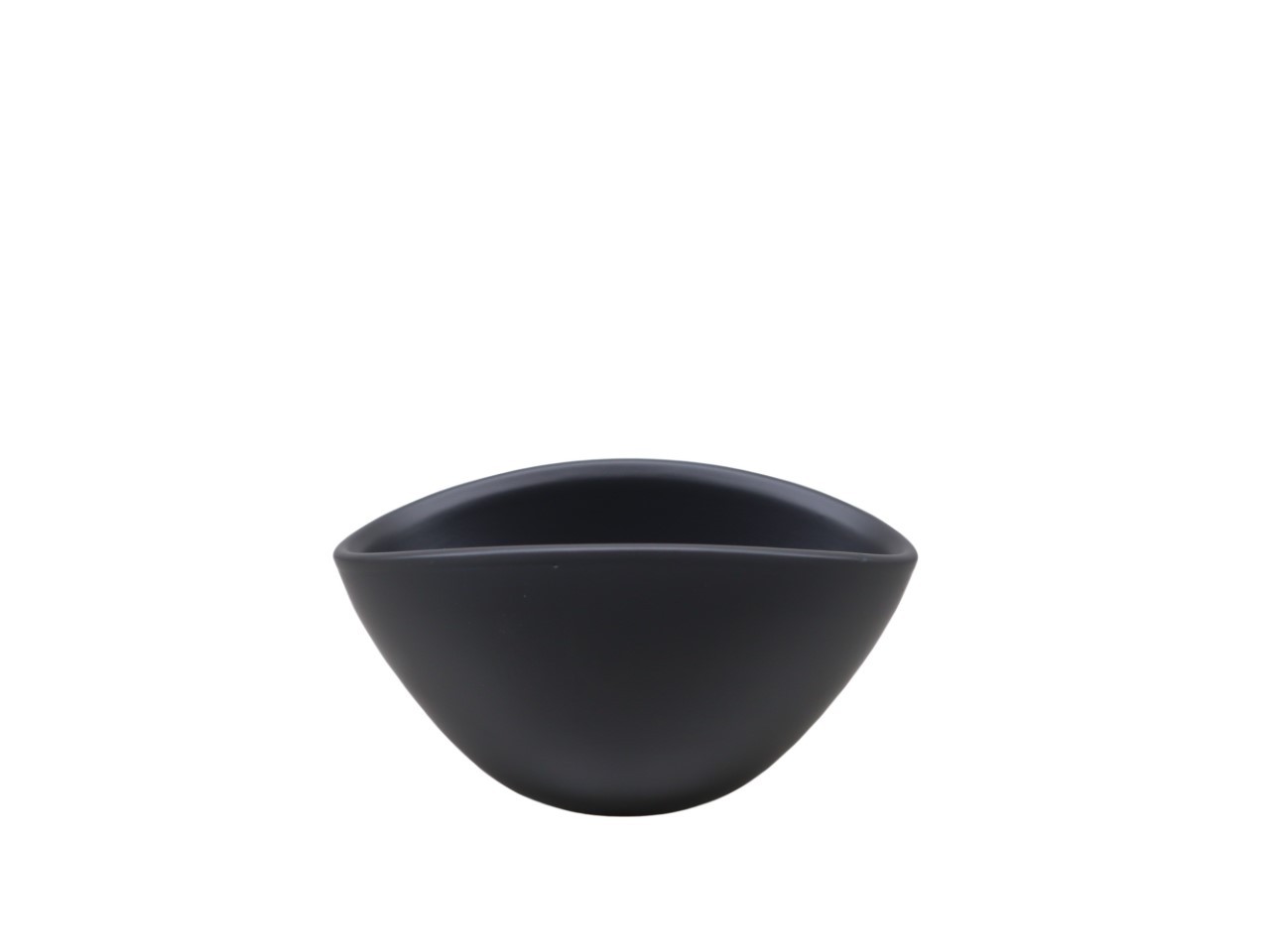 Keramiksteckschale oval anthrazit matt L15cm