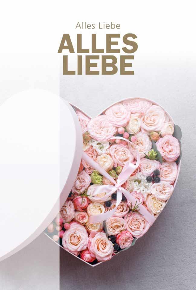 Glückwunschkarten Alles Liebe 11,5x17 cm