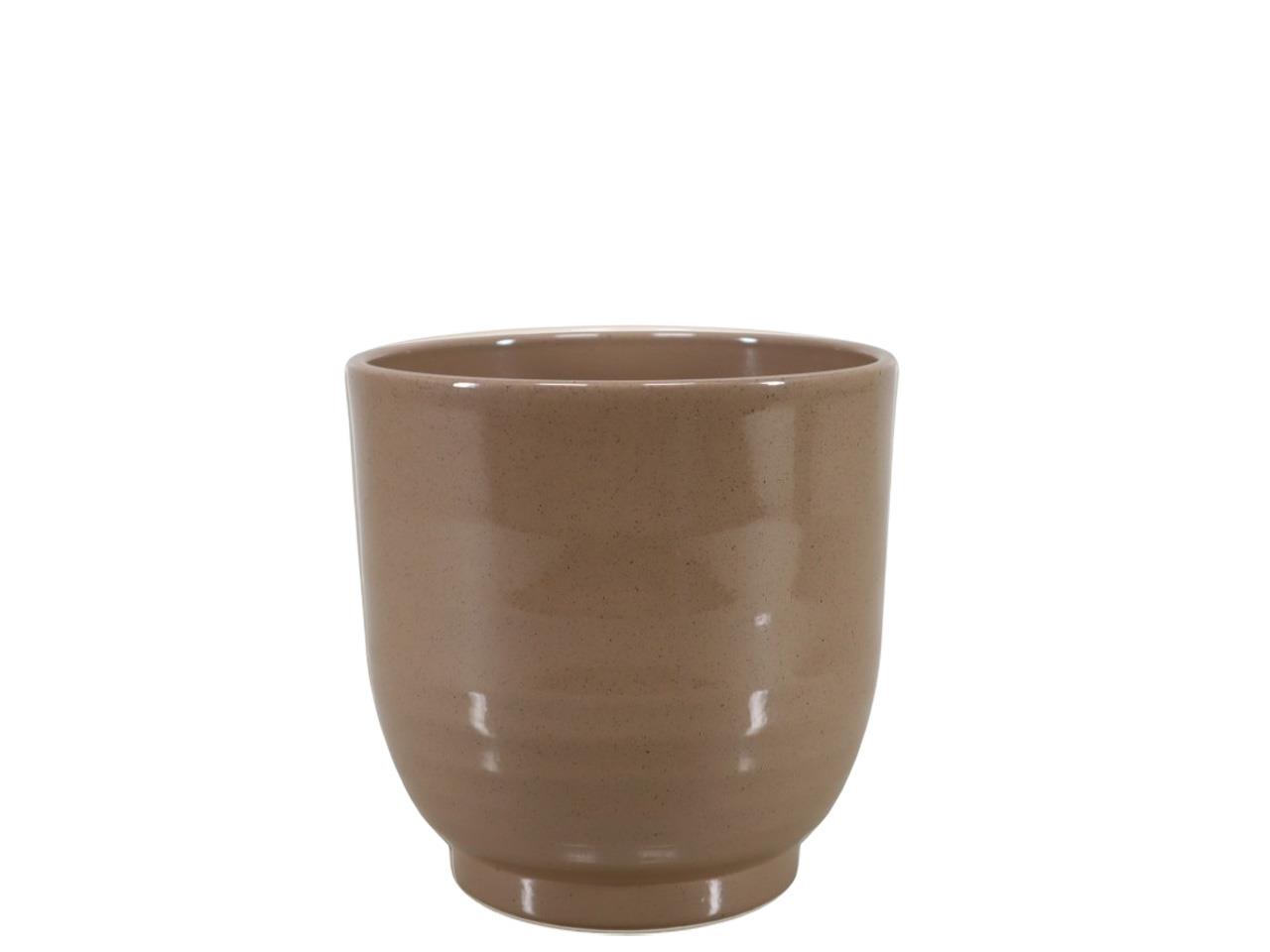 Keramikübertopf Form 685 braun-stone D15cm