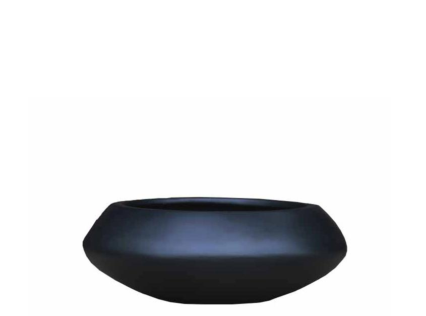 Pflanzschale rund Fiberstone anthrazit D30,5xH12cm