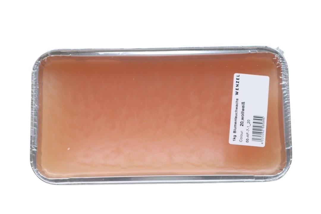 Blumentauchwachs in Aluform 1 kg wollweiß Blumentauchwachs in Aluform 1 kg wollweiß
