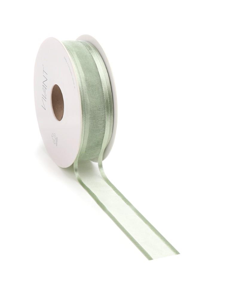 Band Prego Organza/Satinrand 22 mm 25 Meter mint Farbe 60 Band Prego Organza/Satinrand 22 mm 25 Meter mint Farbe 60