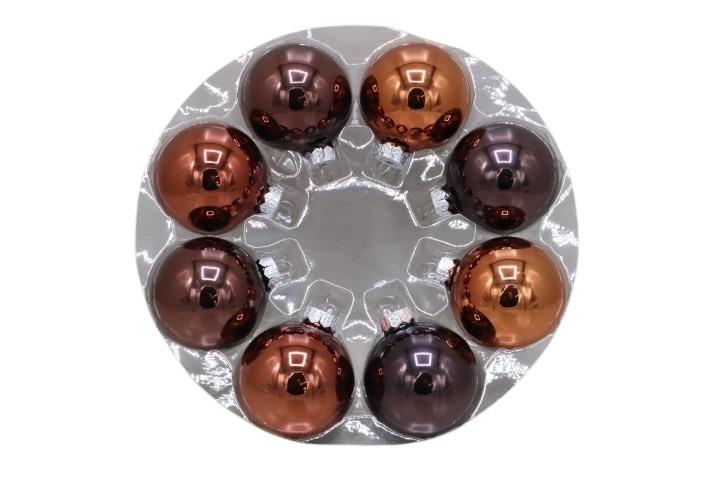 Glaskugel 75 mm 16 Stück chocolat Glaskugel 75 mm 16 Stück chocolat