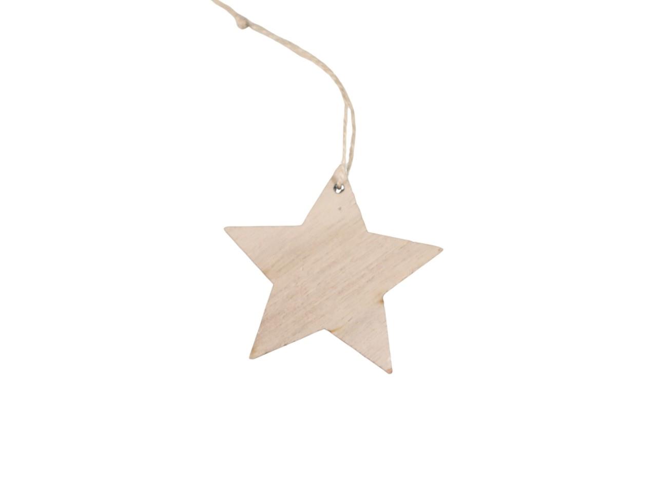Sternhänger Holz natur D7,5cm Sternhänger Holz natur D7,5cm