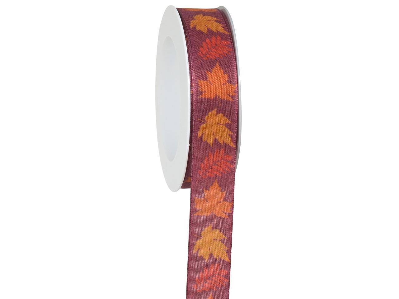 Band Herbstmagie 25 mm 18 Meter wein/apricot 252/42