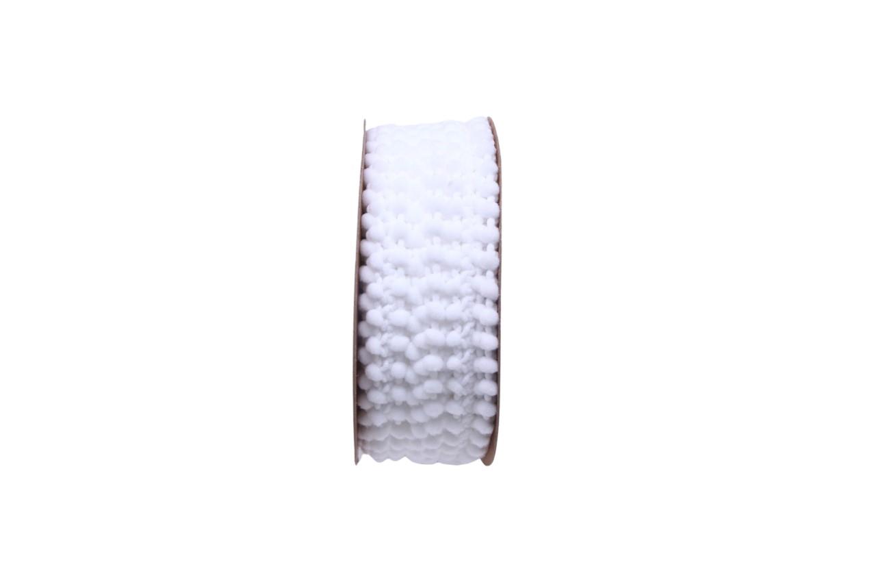 Band PomPom 13 mm 15 Meter weiss 101 Band PomPom 13 mm 15 Meter weiss 101
