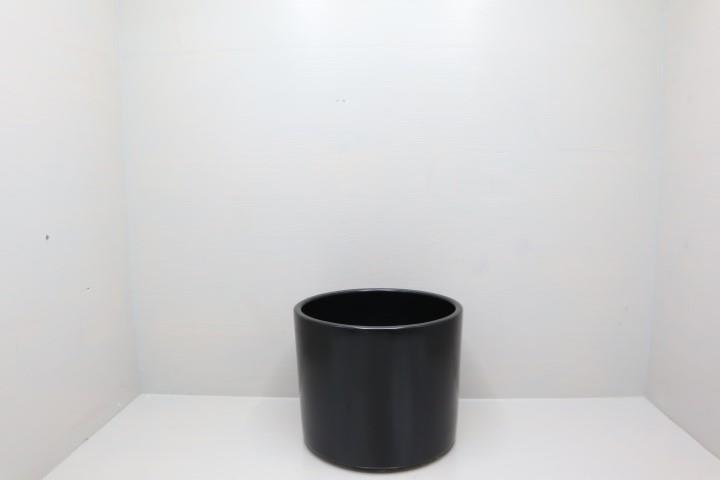 Keramikübertopf 13cm schwarz-matt Serie 411