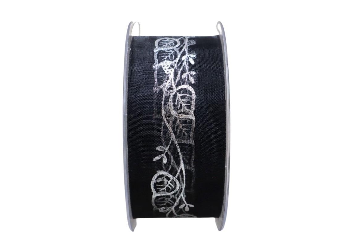 Florband Ginko silber 40 mm 575-40-312 Florband Ginko silber 40 mm 575-40-312