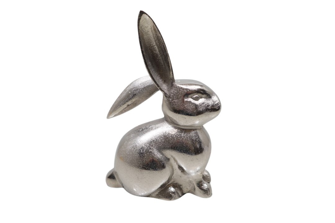 Hase Aluminium silber H24,5cm