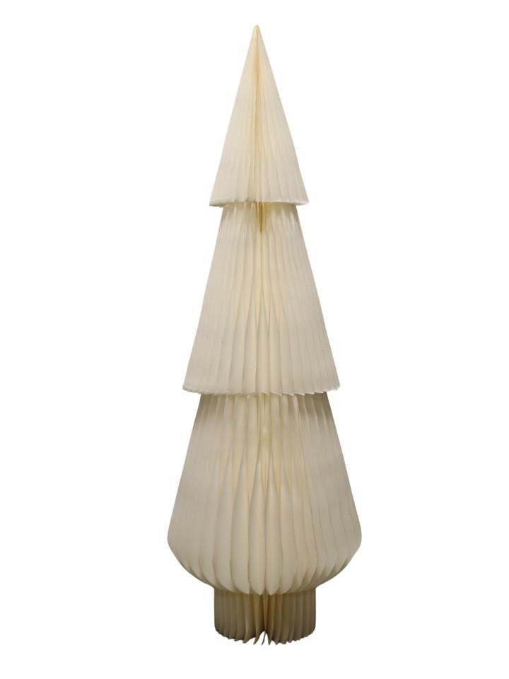 Tannenbaum stehend Papier creme-gold H150cm