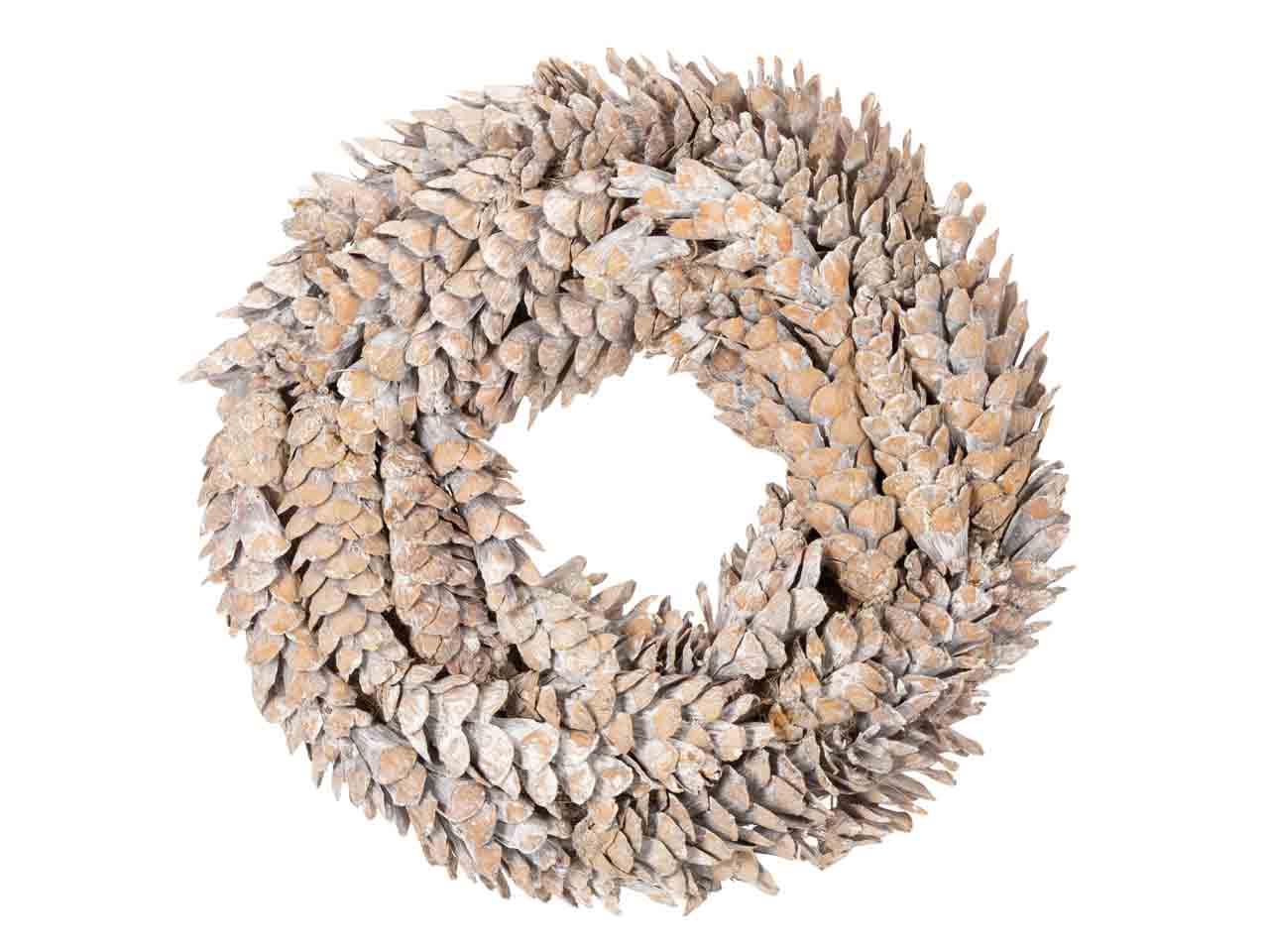 Kranz Strobuszapfen white-washed D37cm