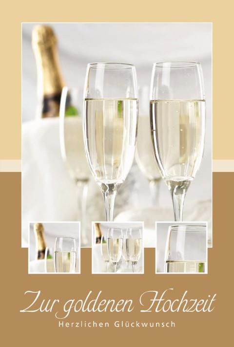 Glückwunschkarten Goldene Hochzeit 11,5x17 cm Glückwunschkarten Goldene Hochzeit 11,5x17 cm