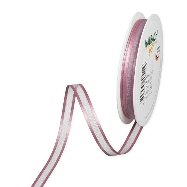 Dekoband Organza/Satin 10 mm 25 Meter altrosa 510