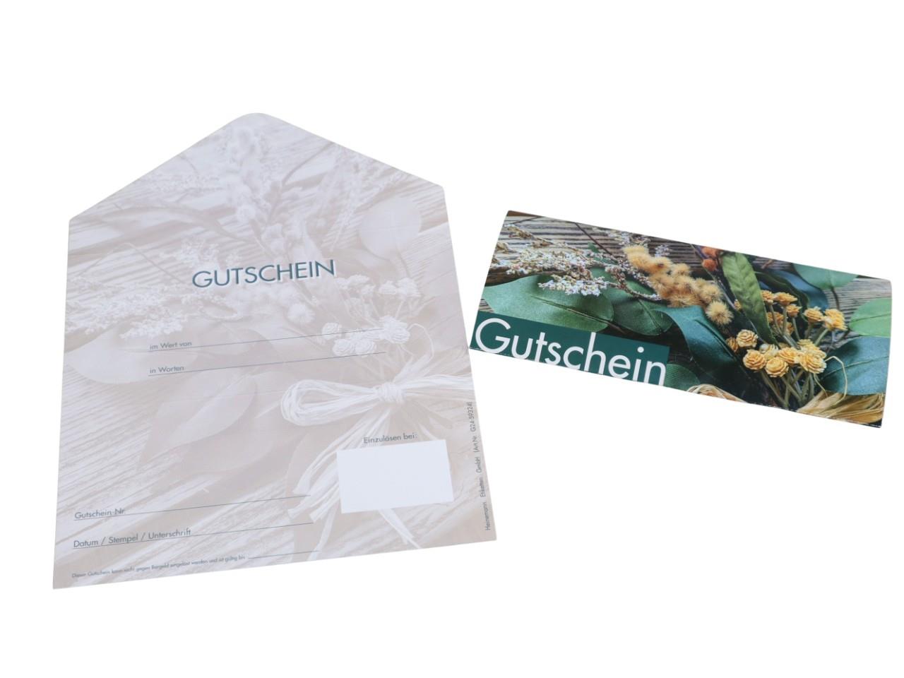 Gutschein Trockenstrauß 21x30 cm