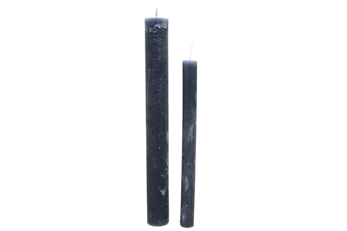 Stabkerze Rustika 240/34mm black