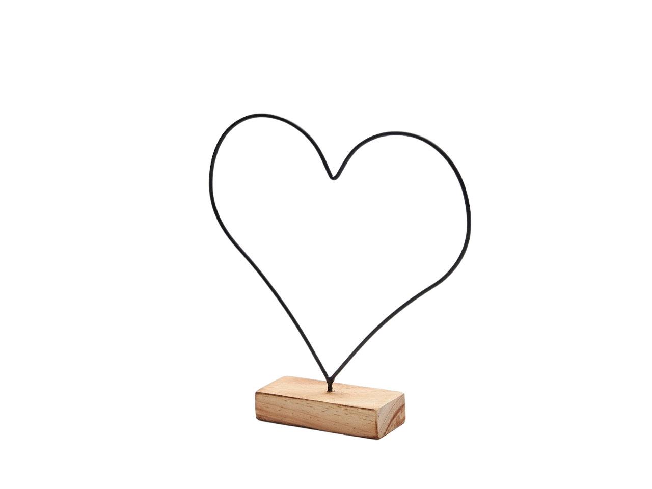 Stehendes Herz "LOVE" schwarz 26cm