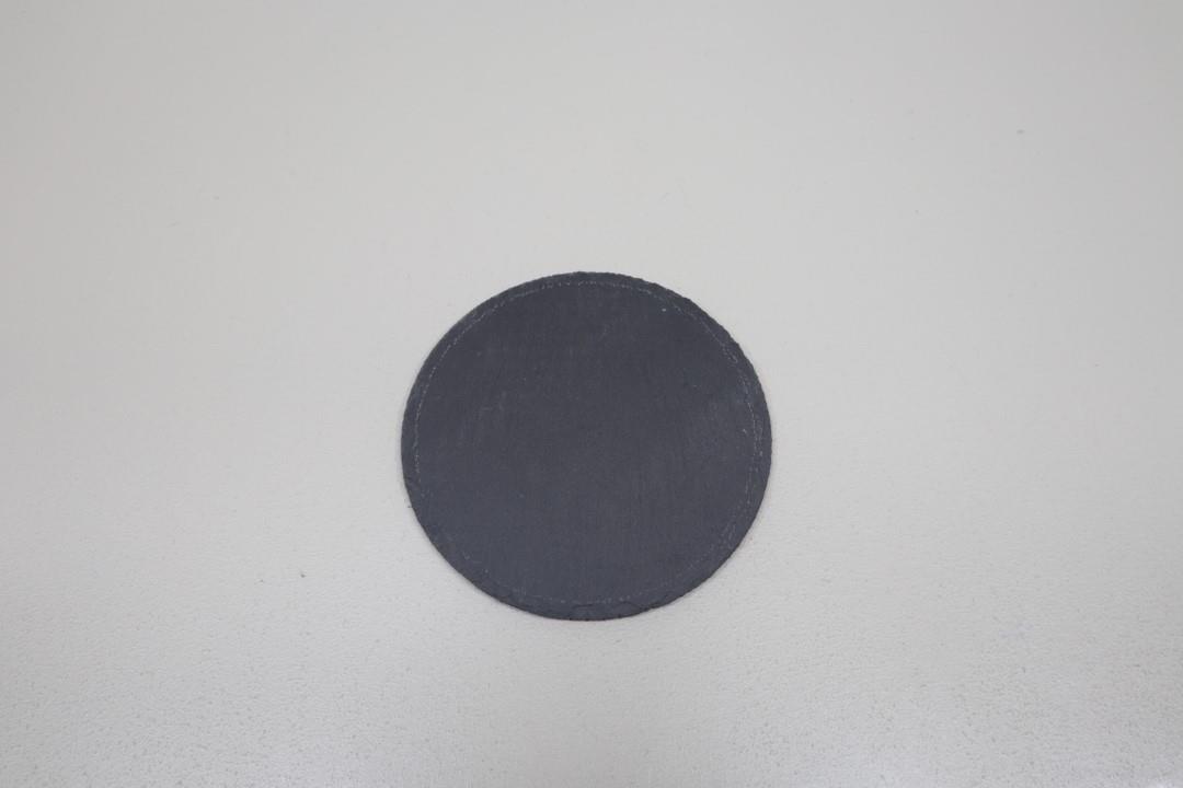 Schieferplatte rund schwarz 15cm
