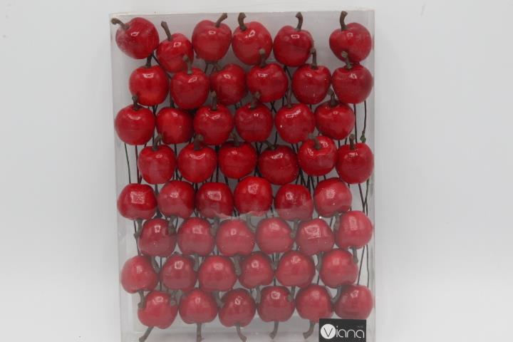 Apfel am Pick rot-glanz D2,5cm