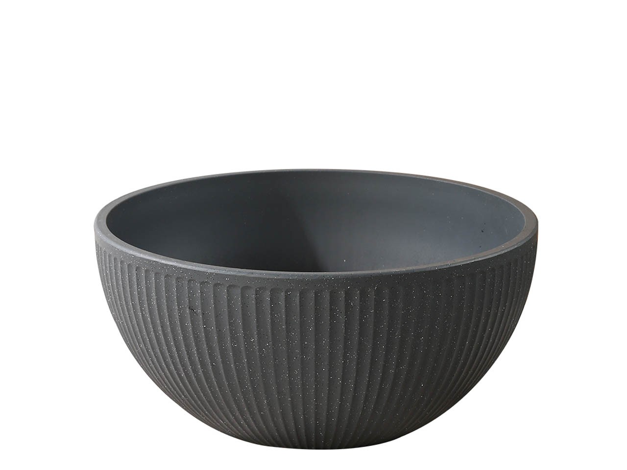 Schale m. Rillen Kunststoff anthrazit D38xH16,5cm