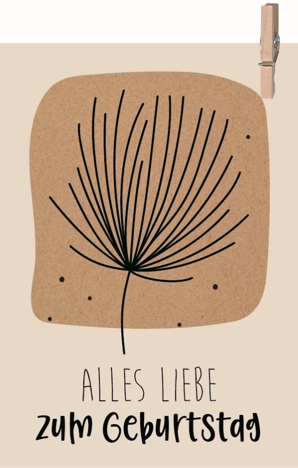 Minikarten Alles Liebe zum Geburtstag 7,5x5 cm