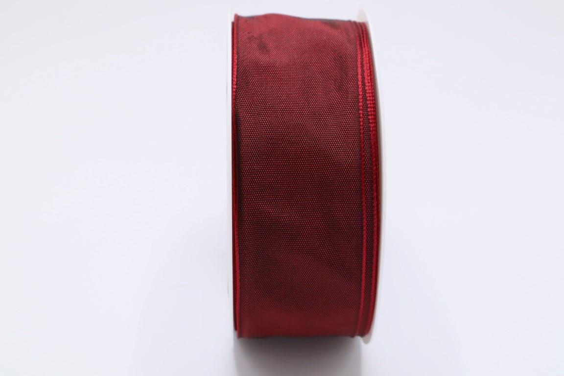 Drahtkantenband 40mm dark red 577